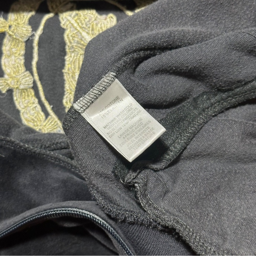 Y2K Vintage Juicy Couture Velour Hoodie Jacket Fur Trim Crest L (Fits S/M) - Picture 10 of 11